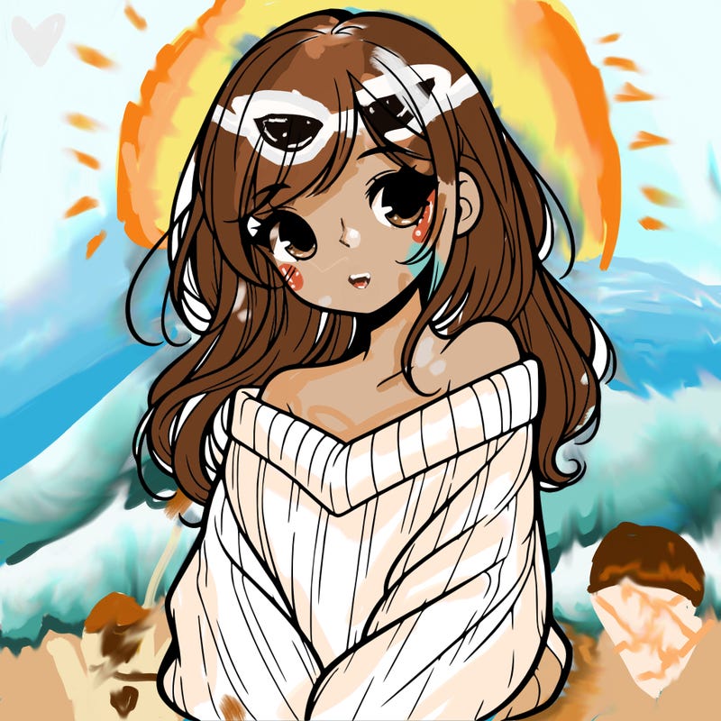 shy pretty girl wearing a sweater that is falling off one shoulder portrait