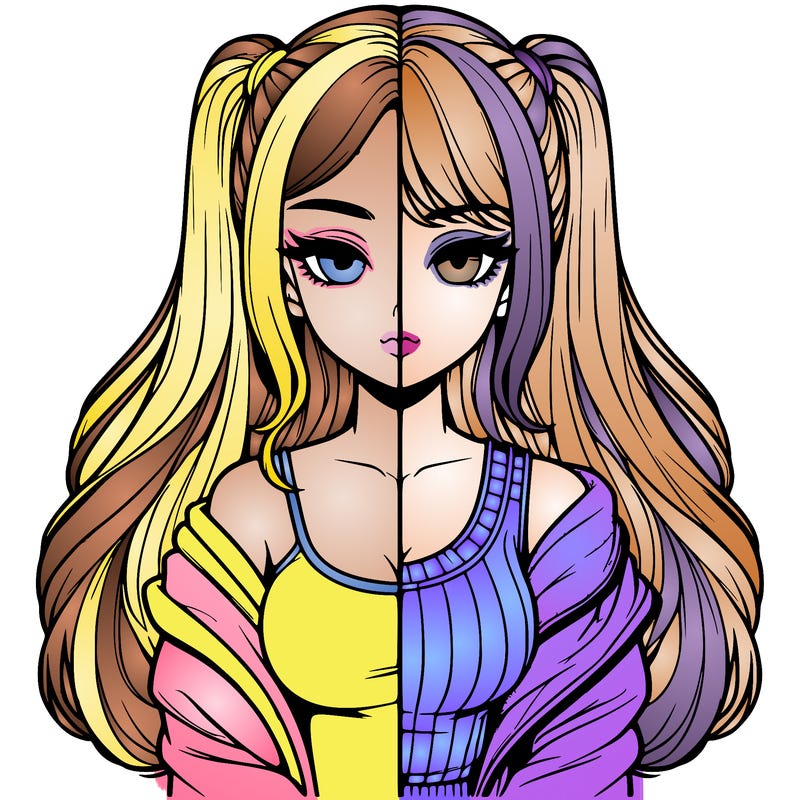 realistic girl split