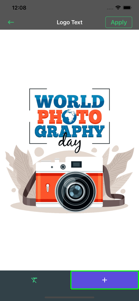 Logo Maker and Design Creator - World Photography Day logo design with a vintage camera