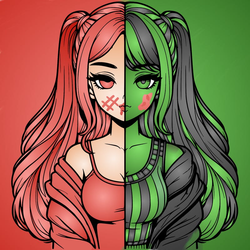 realistic girl split