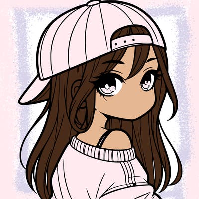 girl with a backward hat on