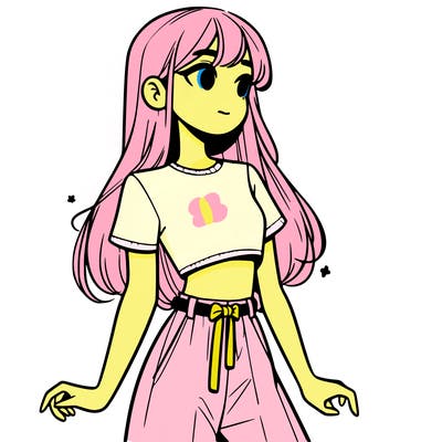 girl in a cute crop top