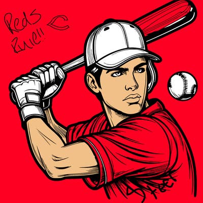 realistic baseball player