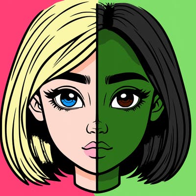 realistic girl split