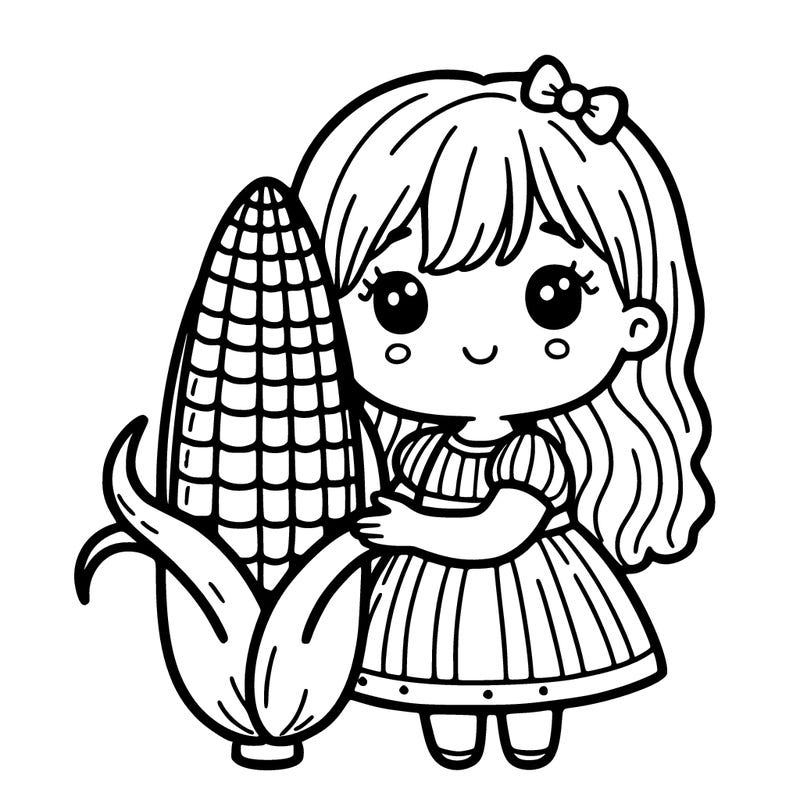 girl with corn