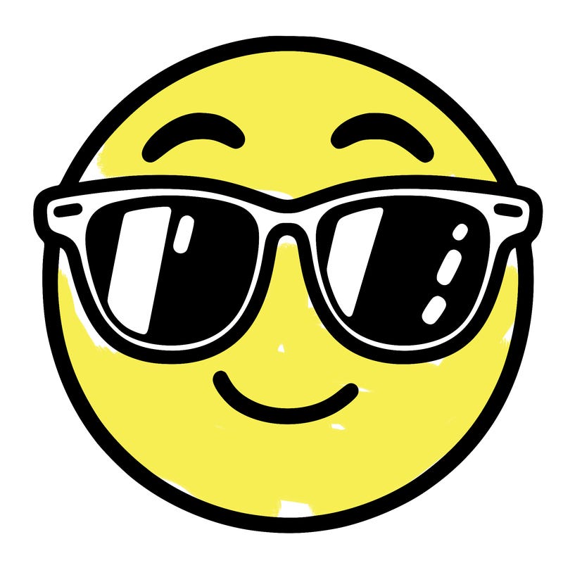 emoji with sunglasses