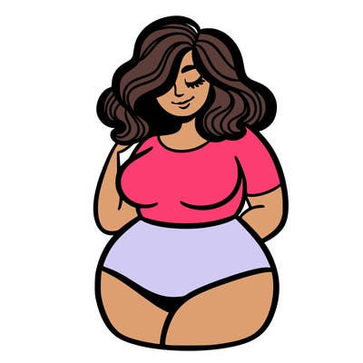 curvy woman