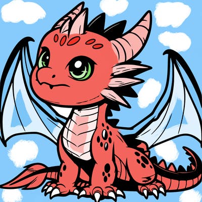 fierce baby night dragon