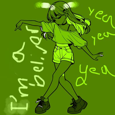 realistic girl danceing