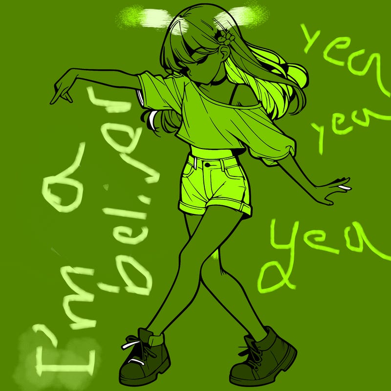 realistic girl danceing