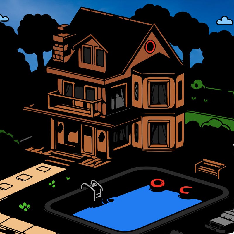 2 story house with pool