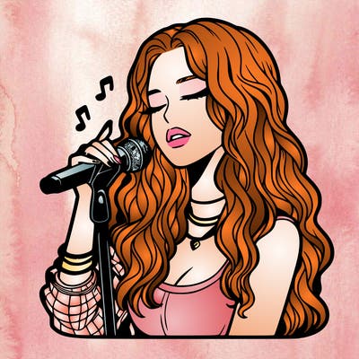 realistic female singer