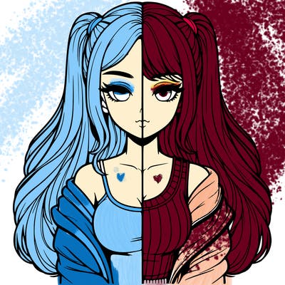 realistic girl split