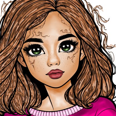 realistic girl whith cute eyes