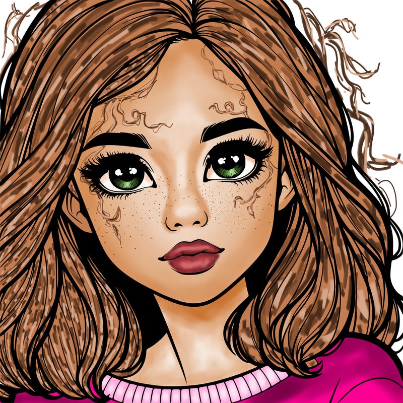 realistic girl whith cute eyes