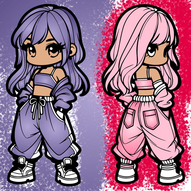 girl in crop top and baggy pants