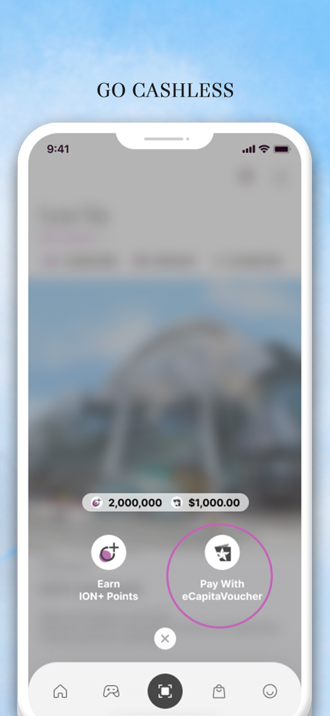 ION Orchard - ION Orchard app interface for cashless payments and earning reward points