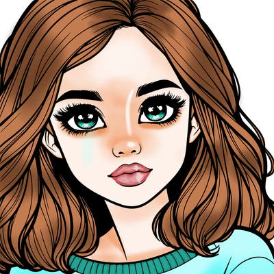 realistic girl whith cute eyes