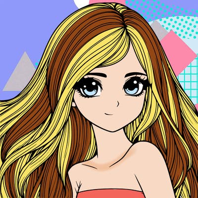 realistic girl pretty long hair