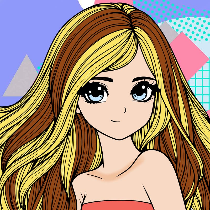 realistic girl pretty long hair