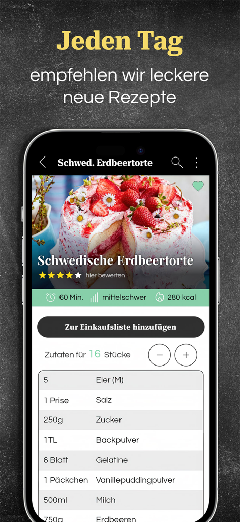 EAT CLUB – Rezepte & Kochen - Ein Rezept für schwedische Erdbeertorte in der EAT CLUB Mobile App