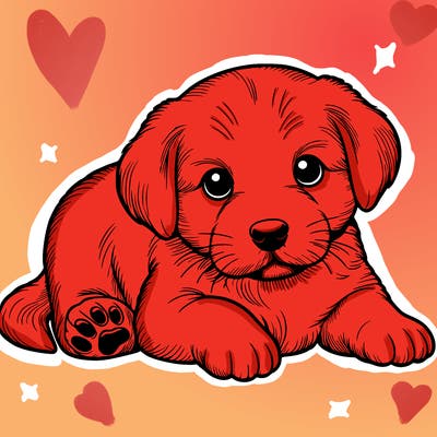 a cute realistic puppy