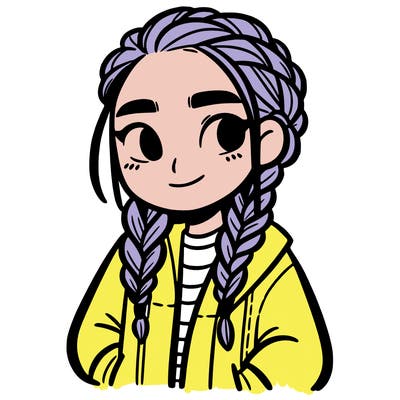 girl with braids and jacket named rumi