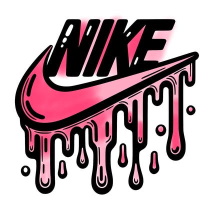 dripping nike logo