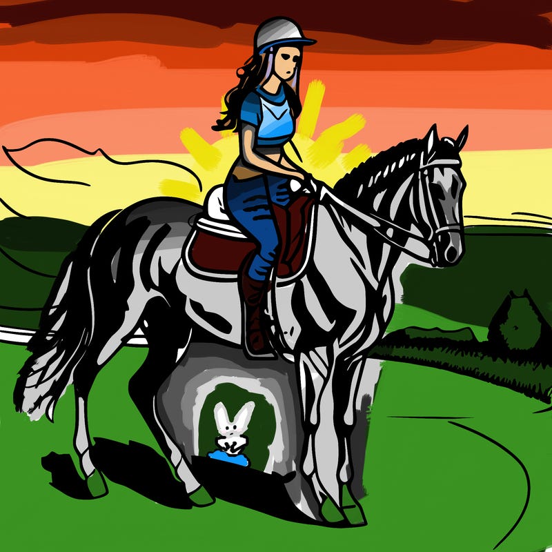girl sitting on a horse