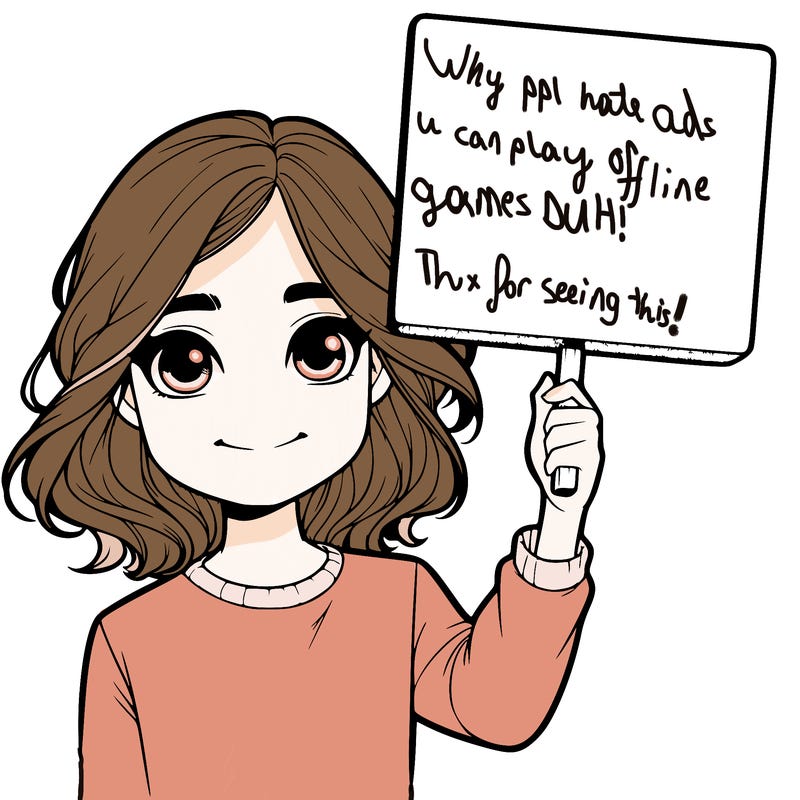 realistic girl holding up a sign