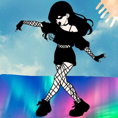 realistic girl danceing