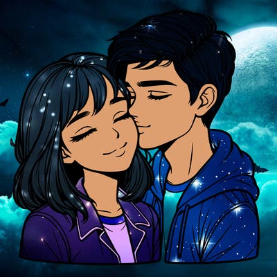 realistic girl and boy  love