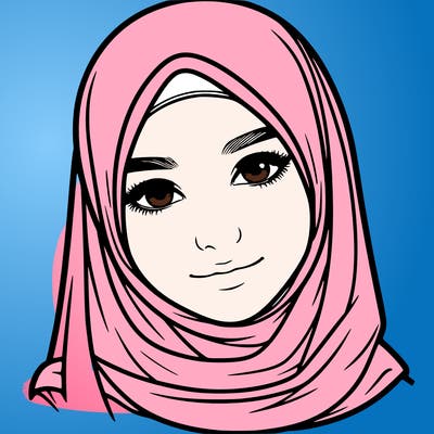 realistic girl with hijap