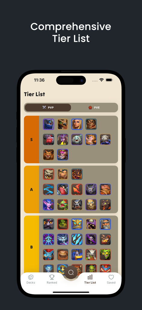 Decks for Warcraft Rumble - Comprehensive unit tier list for Warcraft Rumble showing PvP rankings categorized by S, A and B tiers