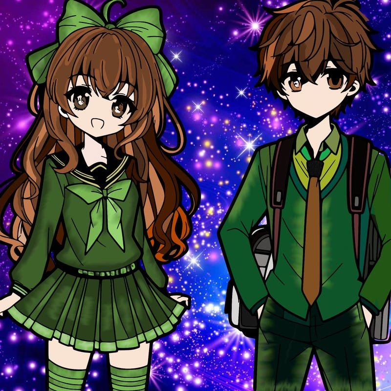 anime girl and boy