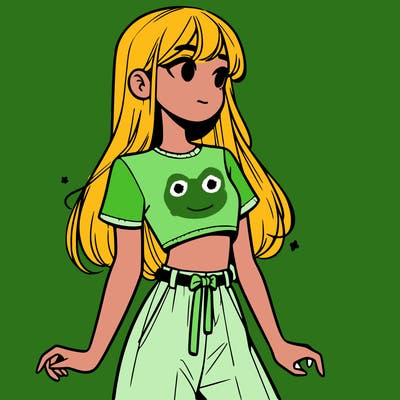 girl in a cute crop top