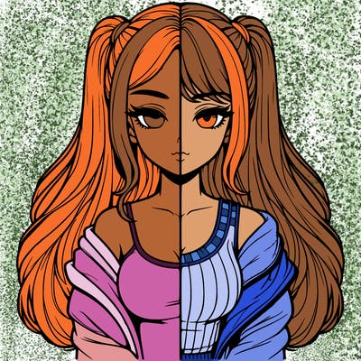 realistic girl split