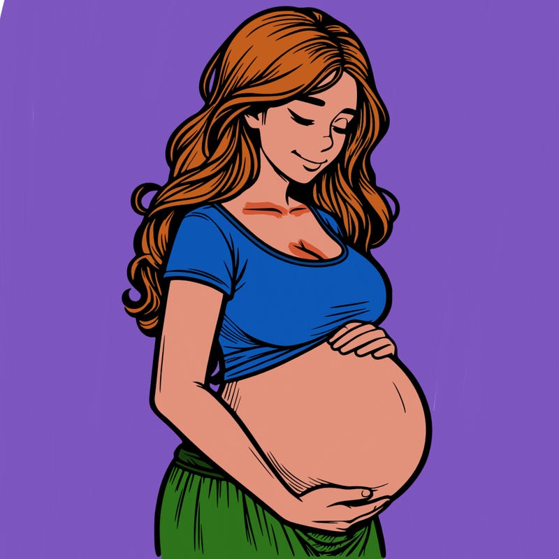 woman heavily pregnant realistic