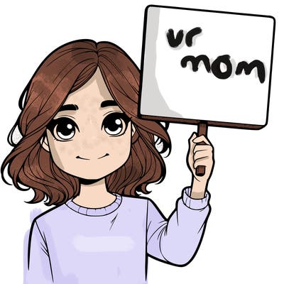 realistic girl holding up a sign