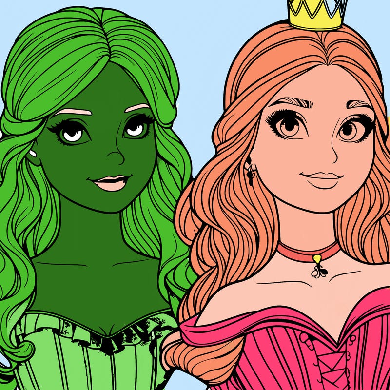 elfaba and glinda realistic girls