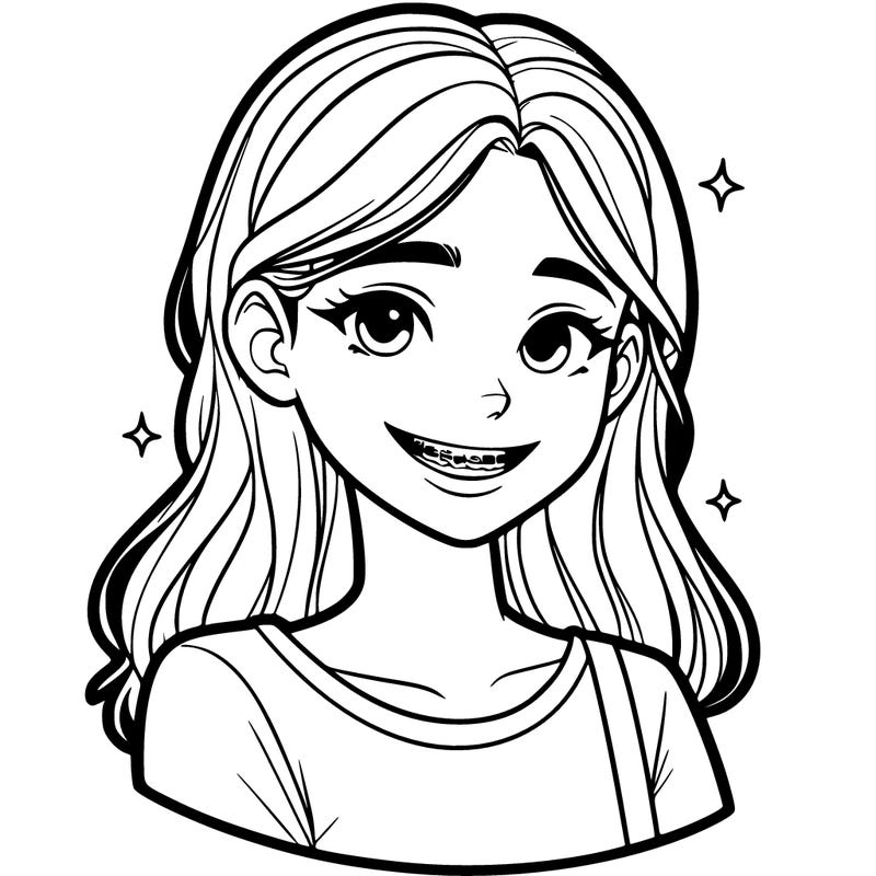 teen girl with braces