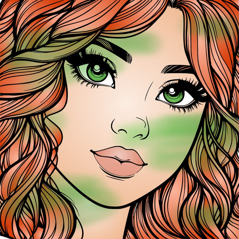 beautiful realistic girl close up to the camera with wavy hair,