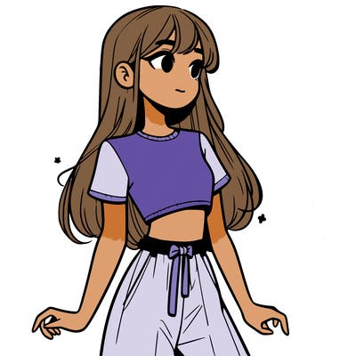 girl in a cute crop top