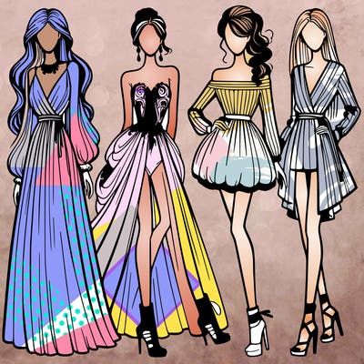 fashion models dresses
