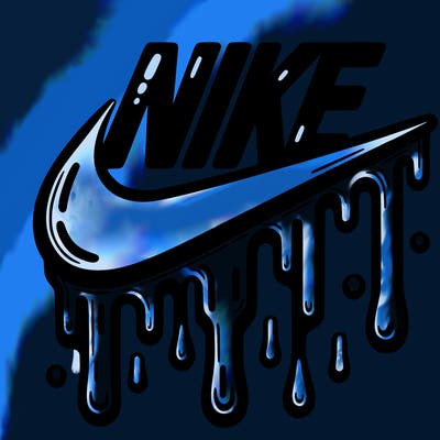 dripping nike logo