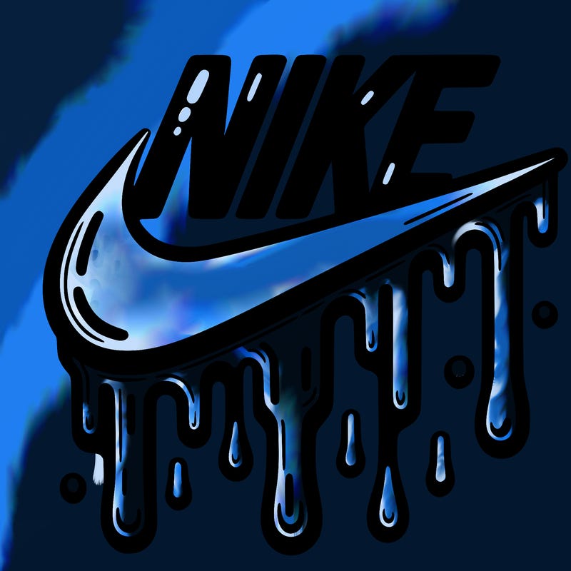 dripping nike logo