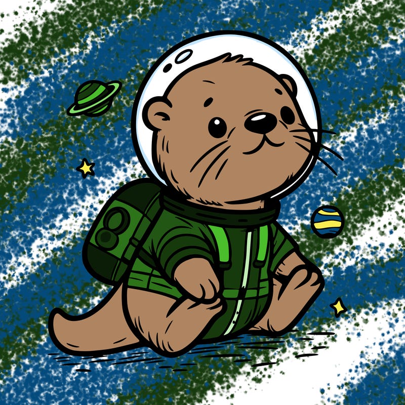 otter in a space suit
