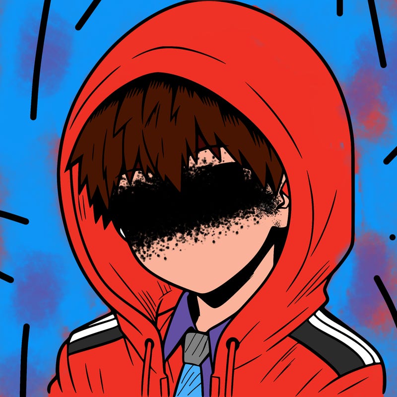 manga character with a hoodie
