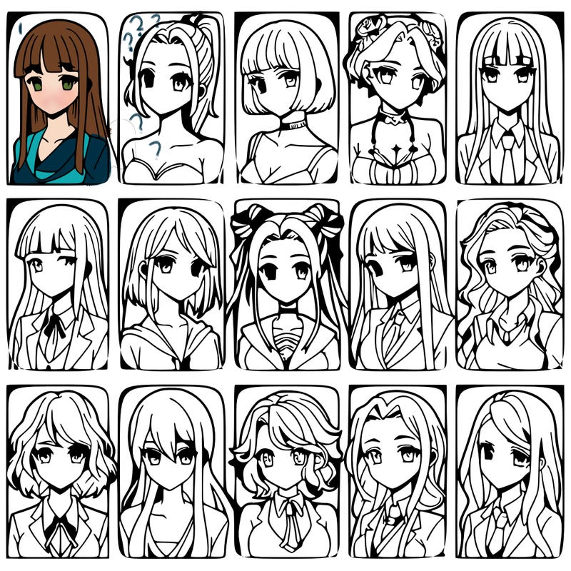 girls that look diffrent anime