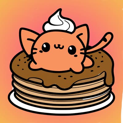 cute cat pancake